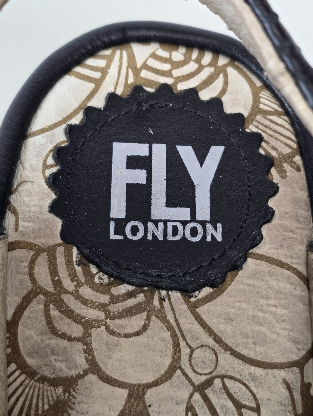 Fly London YLVA Black Perforated Leather Lace-Up Wedge Sandals EU 39 8-8.5 - Picture 6 of 9